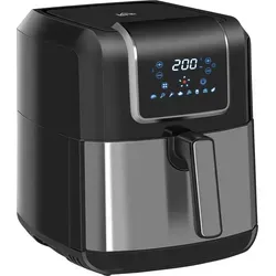 Heißluftfritteuse 6,5 L 1700W mit 8 Menüs LED-Display Antihaftbeschichteter Korb für gesundes ölfreies fettarmes Kochen Schwarz 36,5 x 29 x 33,...
