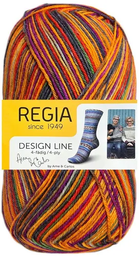 Regia 100 Gramm Regia Design Line Sockenwolle 4-fach Farbauswahl Häkelwolle