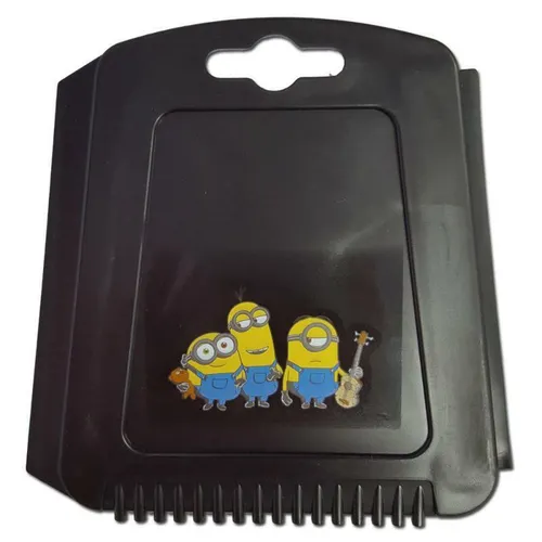 Auto Eiskratzer Eisschaber Minions Bob Kevin Stuart schwarz mit Gummilippe