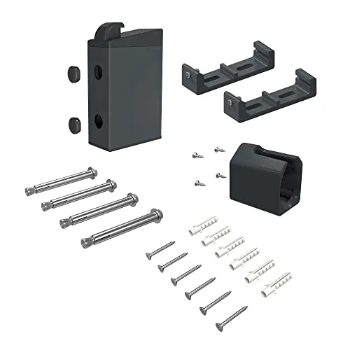 paramondo Ersatzteil-Set für Seitenmarkise 2000 - Markisen Zubehör für raschen Austausch defekter Teile, inklusive Halterungen und Befestigungsmaterial in hochwertiger Anthrazit-Ausführung.