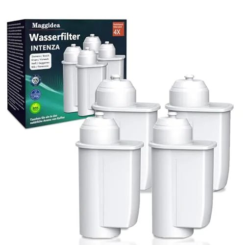 Wasserfilter für Siemens EQ Series, EQ5, EQ6, EQ9, EQ500, S700, Wasserfilter Kaffeevollautomat für Siemens 3200, Bosch TCZ7003, TCZ7033, 467873 (4 Stück)
