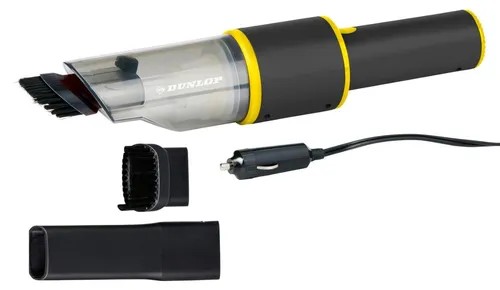Dunlop Akku Staubsauger 12V – Handstaubsauger mit Bürste und Fugendüse