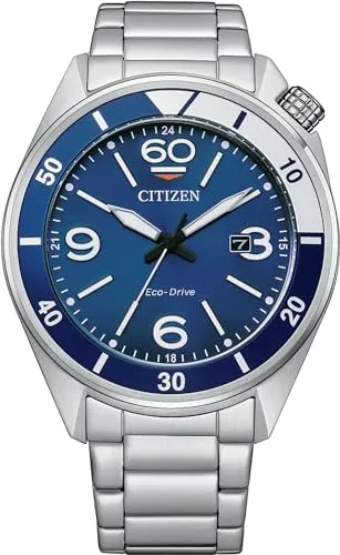Citizen Eco-Drive Solar Herrenuhr AW1711-87L - Armbanduhren für Herren mit Edelstahl Gliederband, wasserfest bis 10 Bar und umweltfreundlichem Eco-Drive Uhrwerk.