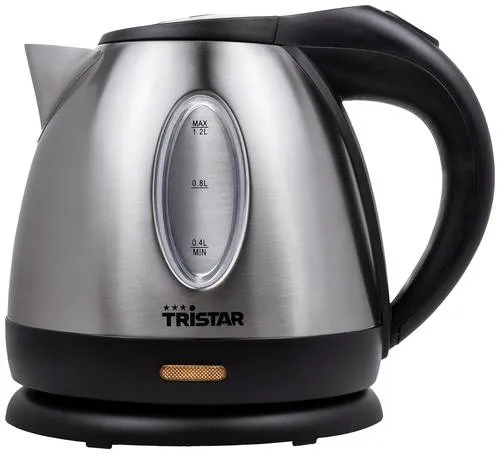 Wasserkocher WK-1323 - Rostfreier Stahl - 1500 W - Wasserkocher aus rostfreiem Edelstahl, 1.2 Liter Kapazität, leistungsstark mit 1500 W für schnelles Erhitzen von Wasser.
