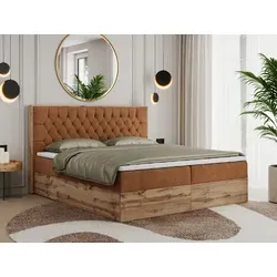 MKS MEBLE Boxspringbett 180x200 mit Bettkasten - Elegantes Polsterbett mit 7-Zonen Taschenfederkern-Matratze H4 und praktischem Bettkasten für optimalen Stauraum und höchsten Schlafkomfort.