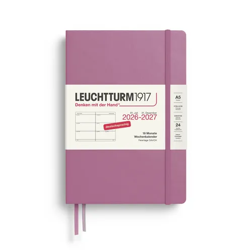 LEUCHTTURM1917 Wochenkalender 2027 Medium (A5) von BRUNNEN