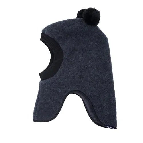 MAXIMO Schlupfmütze GOTS MINI-Schlupfmütze mit Pompons - Die maximo MINI-Schlupfmütze für Kleinkinder aus weichem Wollfleece bietet optimalen Komfort und Wärme. Mit 2 Pompons und bewährter Passform, ideal für kalte Tage und aus 100% Merinowolle gefertigt.