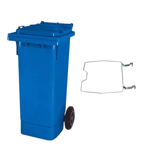 BRB Mülltonne MGB 80 Liter, mit Klemmring für Müllsäcke (blau)