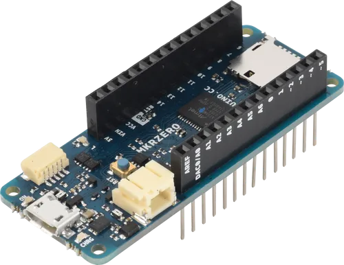 ARD MKR ZERO - Kompakter Arduino MKR Zero mit SD-Stecker - Einplatinen-Mikrocontroller, ideal zum Erlernen der 32-Bit-Anwendungsentwicklung mit integrierten SD-Schnittstellen zum Abspielen von Musikdateien.