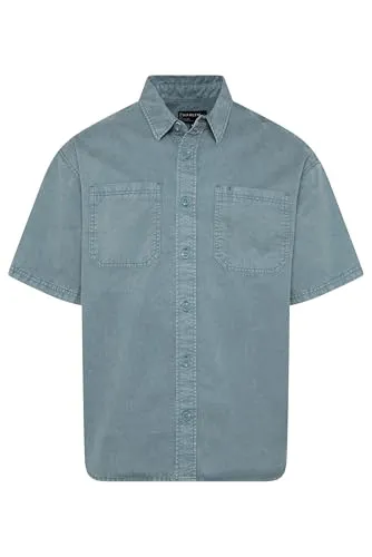 HARLEM SOUL Herren SO-NNY Kurzarmhemd Fog Blue, XL
