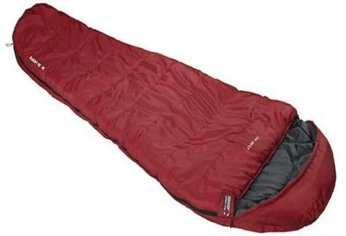 Schlafsack TR 350 dunkelrot/grau - Mumien-Schlafsack für Komfort bei 3 °C, ideal für Camping und Outdoor-Aktivitäten. Leicht und kompakt, perfekt für jedes Abenteuer.