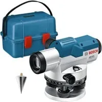 Bosch Nivelliergerät GOL 32 G - Präzise Messungen bis 120m - Messgeräte mit 32-facher Vergrößerung und exzellenter Messgenauigkeit von 1mm auf 30m. Ideal für exakte Nivellierungen, staub- und spritzwassergeschützt (IP 54). Inklusive Koffer und Senklot für sicheren Transport.