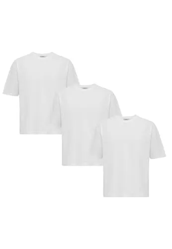 3er Pack Oversized T-Shirts – Klassisches Basic Shirt aus Baumwolle - T-Shirts für Herren: Praktisches 3er Pack mit lässigem Schnitt aus weicher Baumwolle für ultimativen Tragekomfort und vielseitige Kombinationsmöglichkeiten im Alltag.