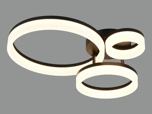 Deckenleuchte LED SCOPE - moderne schwarze Lampe für stilvolle Räume - Lampen mit mattem Kunststoffdesign, CE-geprüft und ideal für eine energieeffiziente Beleuchtung in jedem Zuhause.