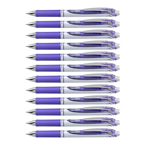 Pentel EnerGel XM BL77 Gelschreiber, lila (12 Stück) in lila von Pentel
