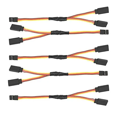 YIXISI 5 Stück RC Servo Verlängerungskabel 1 auf 2 Y Kabel, JR Stecker für Fernbedienung Flugzeug