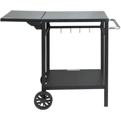 VEVOR Servierwagen Küchenwagen - Multifunktionale Grillstation 97,2 x 64 x 75,5 cm, klappbar und mit doppeltem Ablagefach für optimale Küchenorganisation