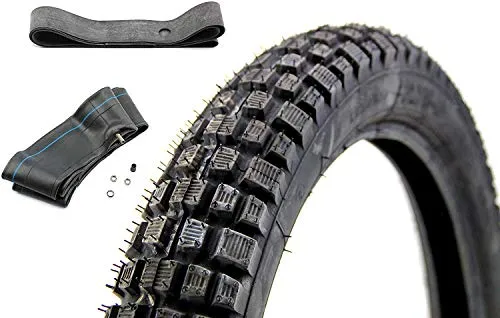 Heidenau K46 Reifen-Set 2,75 x 16 Zoll für Motorräder - Hochwertiges Reifen-Set mit Heidenau K46 Reifen, Mila Schlauch und Felgenband für optimale Leistung. Ideal für Simson und Enduro mit hoher Tragfähigkeit von 170 kg und Geschwindigkeitsindex M bis 130 km/h.