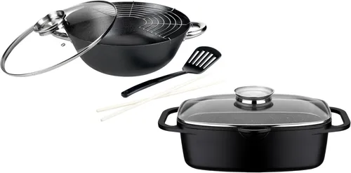 GSW Topf-Set Gourmet Granit, Gusseisen 4-tlg. von GSW