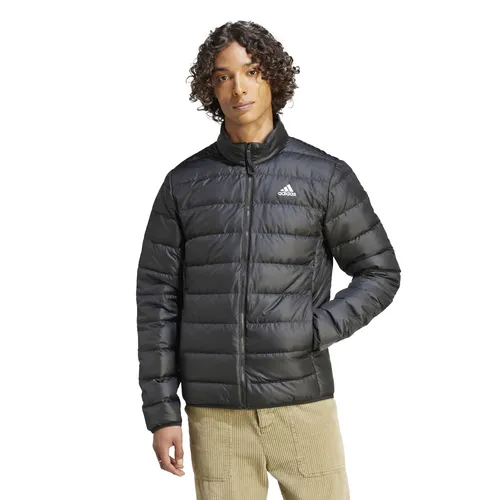 adidas Essentials Light Down Jacket schwarz Herren, Größe: S - Funktionsjacke mit minimalistischen Design, ideal für Komfort und Style. Hält dank Entendaunen warm und besteht zu 70% aus recycelten Materialien.