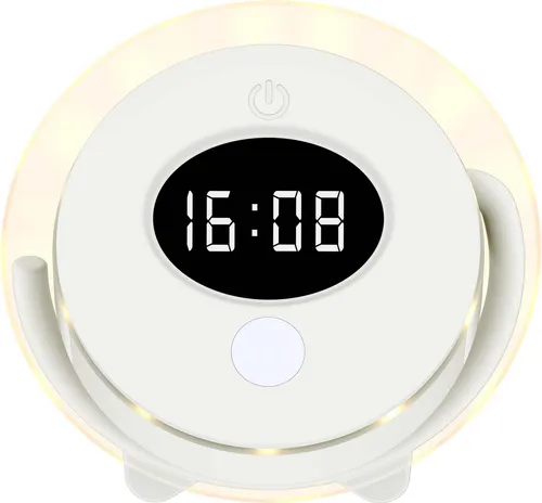 Northpoint LED Lampe mit Digitaluhr und Bewegungsmelder in weiß von Northpoint