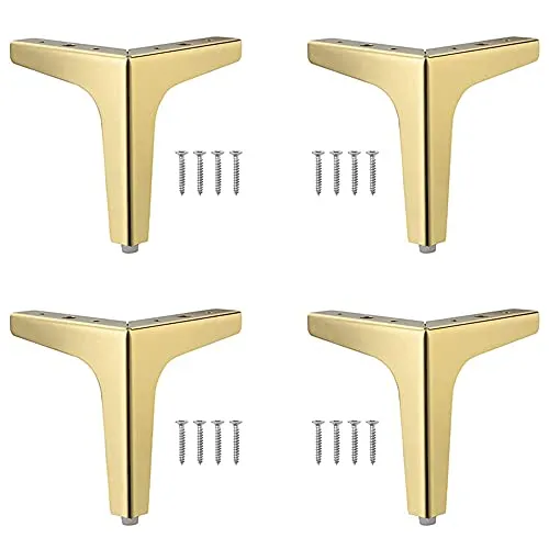 Stück Metalldreieck Möbelfüße,Goldene Schrankfüße,Dreieck Möbelfüße,Diy Sofa Schrank Füße,Möbel Tischbeine,Möbelbeine,Mit Schrauben Für Schränke,Sofas,Stühle,Nachttische Und Andere Möbel 4