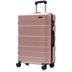 yonsly Trolley Reisekoffer XL in Roségold mit 360° Rollen in pink von YONSLY