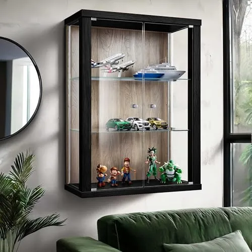 K-Möbel Hängevitrine Glas (80x60x25cm)