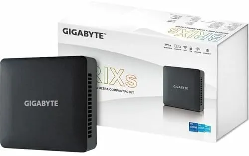 Gigabyte BRIX GB-BRi7H-1355 Barebone PC - Mini-PCs mit leistungsstarkem Intel Core i7 Prozessor, kompakt und ideal für kreative Anwendungen oder als Home-Office-Lösung.