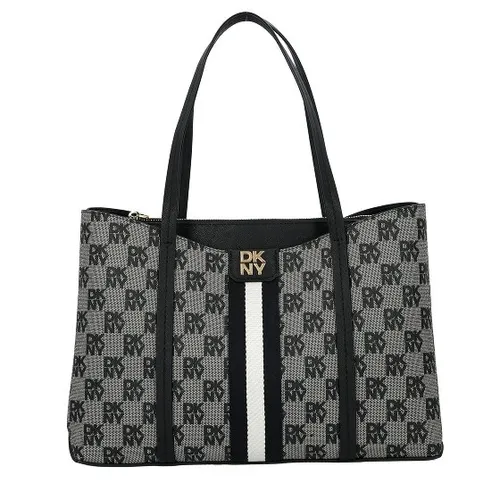 DKNY Nuri Shopper - Damen Handtasche in Schwarz - Eleganter DKNY Nuri Shopper aus hochwertigem Saffiano-Rindsleder, ideal für den täglichen Gebrauch. Stilvolles Design mit Logo-Details für einen modischen Auftritt.