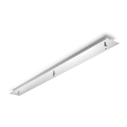 Ideal Lux Baldachin LINEAR STANDARD, eckig, 88cm, 3-fach - Zubehör für Leuchten: Flacher, stabiler Baldachin aus Metall für individuelle Pendelabhängung, ideal für kreative Lichtgestaltungen im Innenbereich.