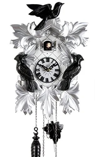 Eble Kuckucksuhr Kuckuckuhr Echtholz NEU batteriebetriebenes Quartzwerk Kuckuckruf Modern Style 35cm- 22309