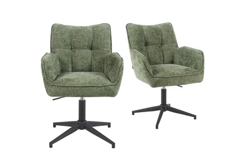 DUBI Möbel Polsterstuhl Mika-Daan 2er-Set in grün von DUBI Möbel