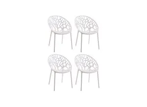 CLP 4er Set Gartenstühle Hope in orange von CLP