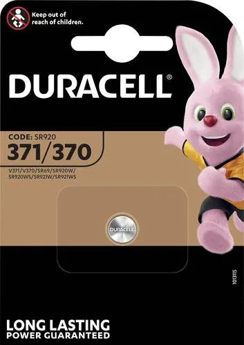 Duracell 371 370 SR920 - 2er Blister mit langlebigen Silberoxid-Batterien, ideal für Armbanduhren