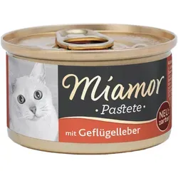 Miamor Pastete Geflügelleber 85g Dose - Zarte Textur für verwöhnte Katzen, jetzt mit 3% Rabatt für Stammkunden