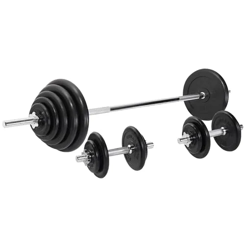 GORILLA SPORTS Hantel-Set 100kg - Hantelset, Gummi, 100kg – vielseitig einsetzbar mit geräuschdämpfenden Hantelscheiben, ideal für effektives Training zu Hause oder im Studio.