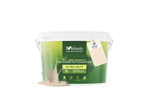 Veluxis Wandfarbe Universal - Farben für stilvolle Wohnwelten – die matte Veluxis® Wandfarbe überzeugt mit starker Deckkraft und ist tropfarm sowie geruchsarm. Ideal für DIY-Projekte und kreative Raumgestaltungen.