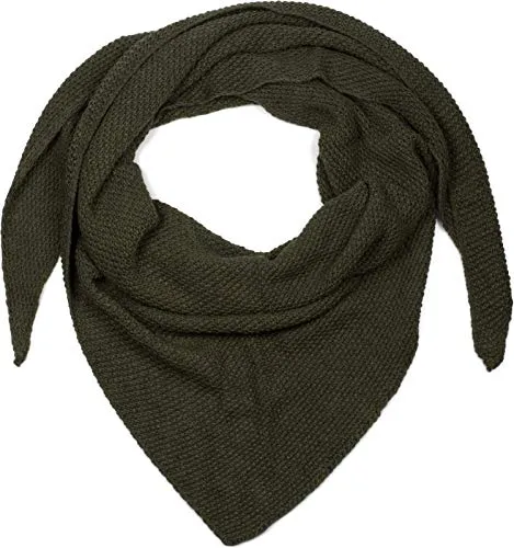 styleBREAKER Damen Strick Dreieckstuch - Weiches Schultertuch mit Reiskorn Muster - Schals für Damen - Kuscheliges Dreieckstuch aus Wolle Mix, ideal für gemütliche Layer-Looks im Herbst und Winter, Made in Italy für höchste Qualität.
