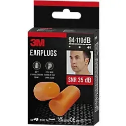 3M Ohrstöpsel Orange 1100C4 4 Paar