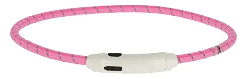 Kerbl Pet Maxi Safe LED-Halsband, Nylon, Länge 65 cm, pink