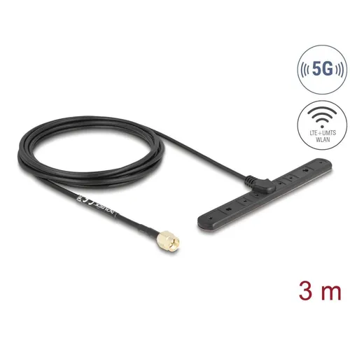Delock 5G LTE Antenne SMA Stecker 3 dBi omnidirektional starr mit...