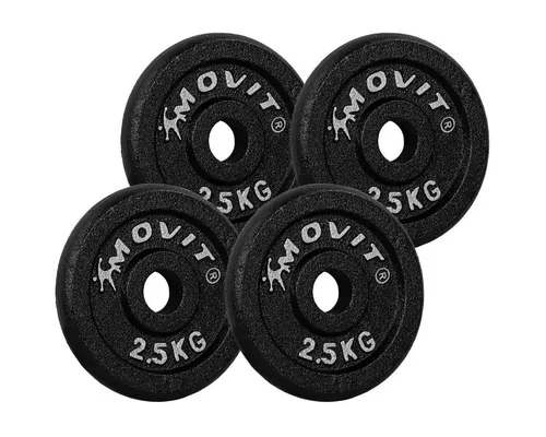 MOVIT Hantelscheibe, 10 kg, (4-tlg) in schwarz von MOV'IT