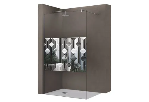 doporro Walk-in-Dusche Duschwand Bremen02DM - Walk-In Dusche mit 10 mm ESG-Sicherheitsglas, Höhe 200 cm. Einfache Montage und variabler Wandabstand von 80-120 cm für individuelles Design im Badezimmer.