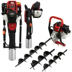Erdbohrer und Pfostentreiber Set