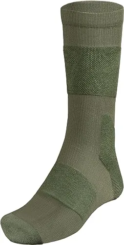 ACE Schakal Socken - 1 Paar taktische Strümpfe mit Merino-Wolle & Antiblasen-Polster - Wandern & Trekking - Grün - 39.5-42