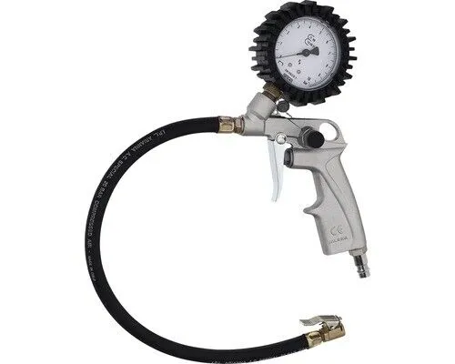 Schneider airsystems Reifenfüll Messgerät RF-RM - Tacker für vielseitige Anwendungen, ideal für Hobby-Handwerker. Robuster Aluminiumkörper sorgt für Langlebigkeit, Momentstecker ermöglicht einfache Bedienung.