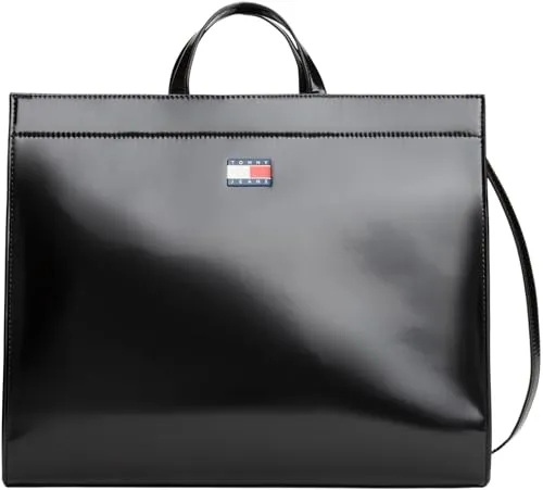 TOMMY JEANS Damen Tote Bag Tasche Must Groß, Schwarz (Black), Einheitsgröße