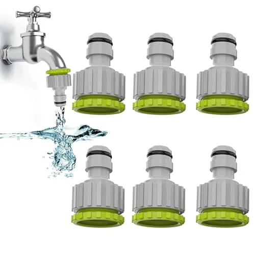 Gardena Adapter Wasserhahn, Gardena Anschluss 1/2 Zoll Hahnverbinder 3/4 Zoll,Kunststoff Adapter Kupplung Schlauchanschluss Set, 2-In-1 Schlauchanschluss Set Für Wasserhahn schlauch Anschluss