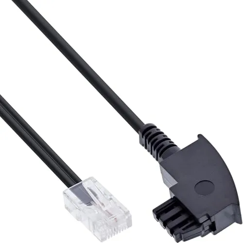 InLine 18503 TAE-F Kabel für DSL-Router, TAE-F Stecker an RJ45 8P2C, 3m